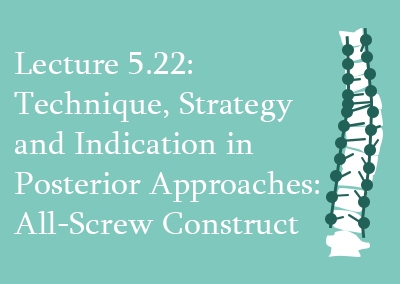 5.22 Technique, Strategy and Indication in Posterior Approaches: All-Screw Construct